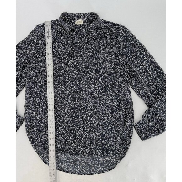 Morris & Co C H&M Floral Collar Chiffon Button Long Sleeve‎ Blouse Sz 2 Career - Picture 9 of 10